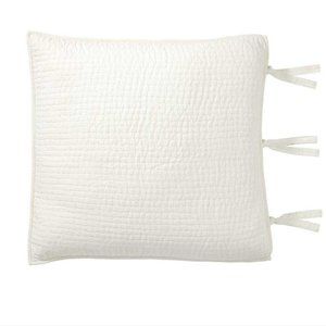 🆕 Pottery Barn Classic Ivory Pick-Stitch Handcrafted Cotton/Linen Sham NWOT
